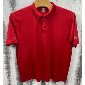 Callaway Opti-Dri Polo Shirt Men's 3XL Red Everett GMC Logo Golf Performance